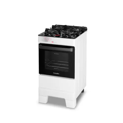 Fogão 4 Bocas Esmaltec Ideal Top Glass Limpa Fácil Branco Bivolt - T4VAB