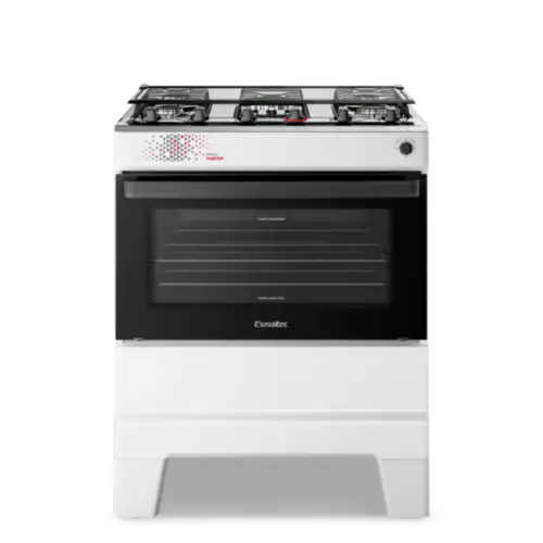 Fogão 5 Bocas Esmaltec Ideal Master Limpa Fácil Branco Inox Bivolt - T5ITB