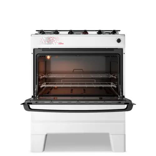 Fogão 5 Bocas Esmaltec Ideal Master Limpa Fácil Branco Inox Bivolt - T5ITB