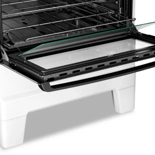 Fogão 5 Bocas Esmaltec Ideal Master Limpa Fácil Branco Inox Bivolt - T5ITB