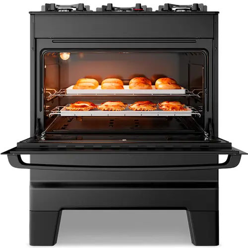 Fogão 5 Bocas Esmaltec Ideal Master Glass Limpa Fácil Preto Bivolt - T5VFP