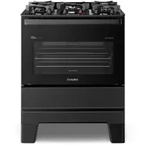 Fogão 5 Bocas Esmaltec Ideal Master Glass Limpa Fácil Preto Bivolt - T5VFP