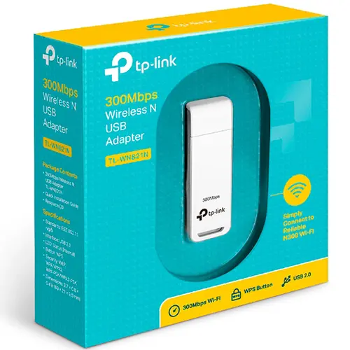 Adaptador TP-Link TL-WN821N(EU) Wireless USB 300Mbps
