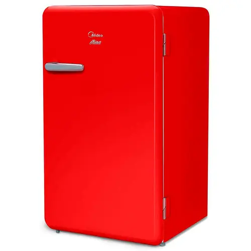 Frigobar Midea 93L Retrô Gela Rápido Prateleiras de Vidro 220V Vermelho - MRV10V2