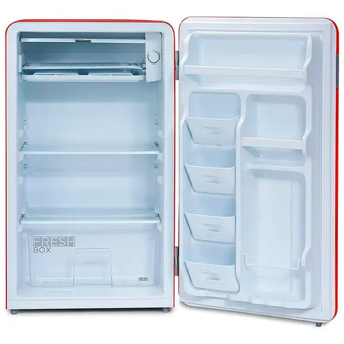 Frigobar Midea 93L Retrô Gela Rápido Prateleiras de Vidro 220V Vermelho - MRV10V2