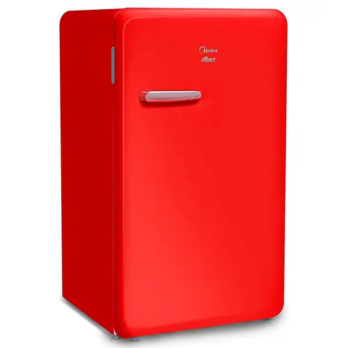 Frigobar Midea 93L Retrô Gela Rápido Prateleiras de Vidro 220V Vermelho - MRV10V2