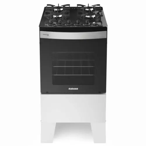 Fogão 4 Bocas Itatiaia Vidro Temperado Itaglass Plus Branco Bivolt - 3700000369