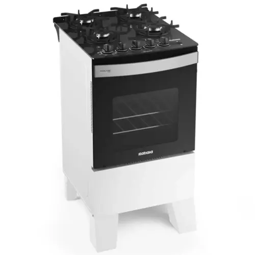 Fogão 4 Bocas Itatiaia Vidro Temperado Itaglass Plus Branco Bivolt - 3700000369