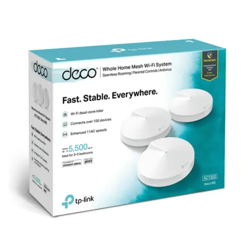 TP-Link Deco M5 (3-Pack)(BR) Roteador Mesh AC1300 Sistema Wi-Fi em Toda Casa