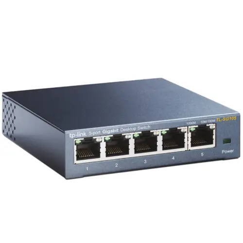 Switch de Mesa TP-Link TL-SG105 5 portas Gigabit