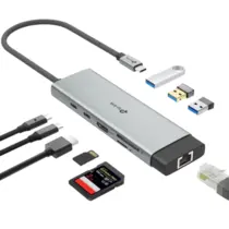 Hub USB TP-Link UH9120C 9 em 1 Tipo-C 3.0 4K Alumínio