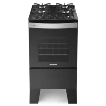 Fogão 4 Bocas Itatiaia Vidro Temperado Itaglass Plus Preto Bivolt - 3700000370