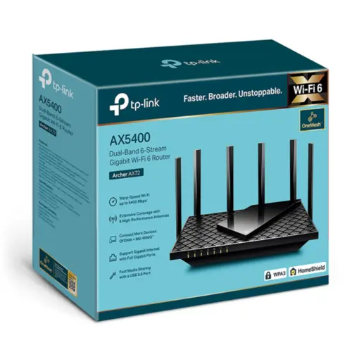 Roteador TP-Link Archer AX72(US) Wi-Fi 6 Gigabit AX5400