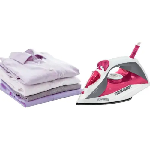 Ferro de Passar Roupa a Vapor Black + Decker Com Vapor Extra Antiaderente 220V 1200w Rosa - FX2200-B2