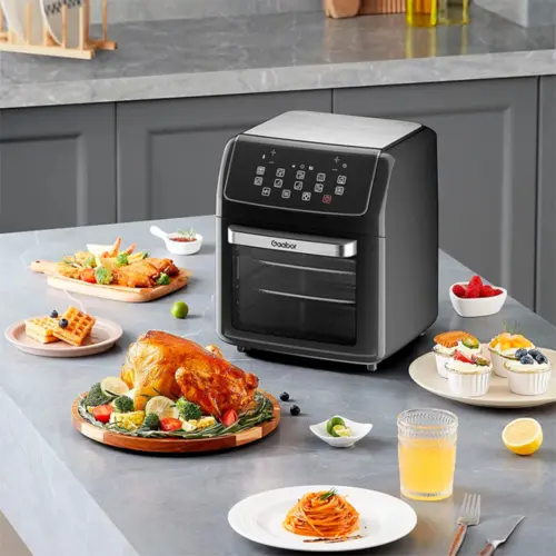Fritadeira Elétrica Air Fryer Gaabor Duo Digital Touch sem Óleo 4.2L 220V Preto - AF-45T02A