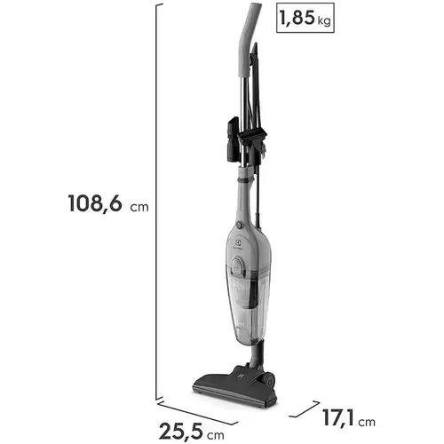 Aspirador de Pó Vertical 1500W Cyclonic Power Cinza Electrolux 2 em 1 127V - STK16