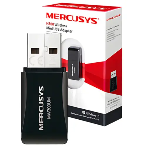 Mini Adaptador Mercusys MW300UM USB Wireless N300