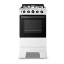 Fogão 4 Bocas Esmaltec Ideal Super Limpa Fácil Branco Inox Bivolt - F4IAB