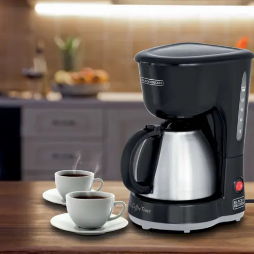 Cafeteira Elétrica Black + Decker 600W 220V Preto/Inox - CM15-B2