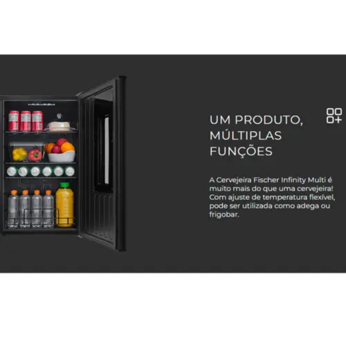 Cervejeira Fischer 92L Infinity Multi Digital 127V Preto
