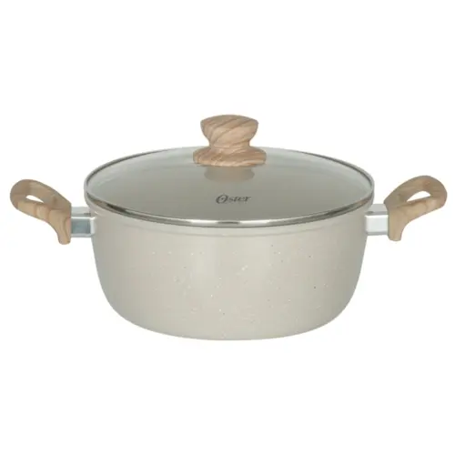 Jogo de Panelas Com 5 Peças Oster Marble Edition Biocerâmica Indução Creme - 142486.08