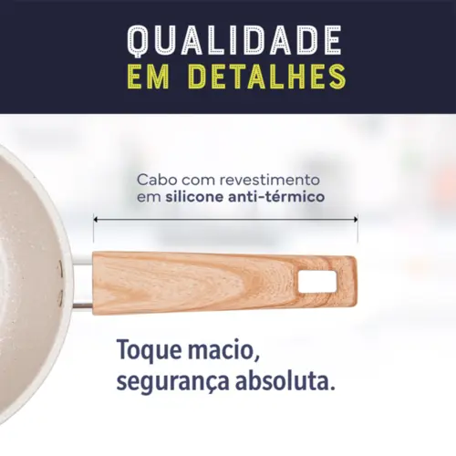 Jogo de Panelas Com 5 Peças Oster Marble Edition Biocerâmica Indução Creme - 142486.08