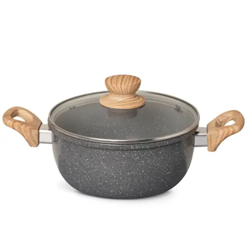 Jogo de Panelas Com 5 Peças Oster Marble Edition Biocerâmica Indução Dark Grey - 142488.08