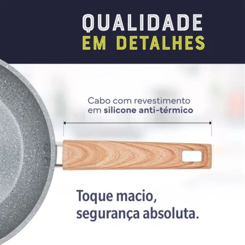 Jogo de Panelas Com 5 Peças Oster Marble Edition Biocerâmica Indução Dark Grey - 142488.08