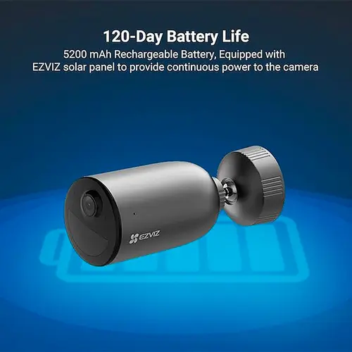 Câmera De Segurança Ezviz EB3 AOV 2K Wifi IP65 - CS-EB3-R200-1K3WFL