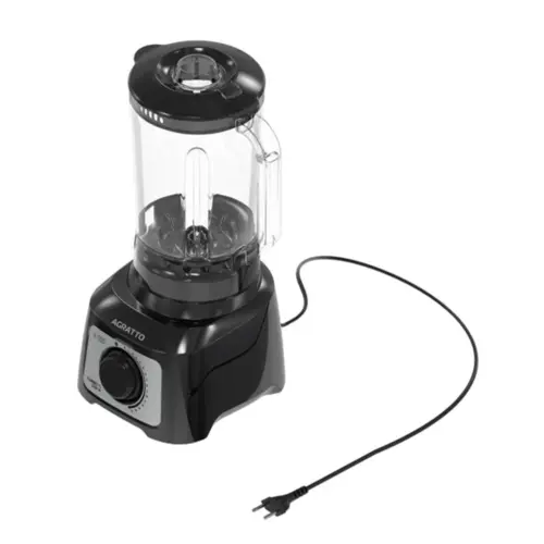 Liquidificador Agratto 1200W 3,2L Jarra Cristal Turbo 15 127V Preto - ALIQ05N-01