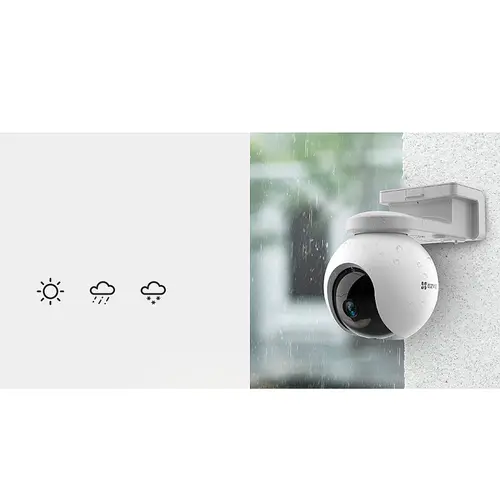 Câmera De Segurança Ezviz CB8 2K Wi-Fi 360º Com Kit Painel Solar - CS-CB8/SP-R105