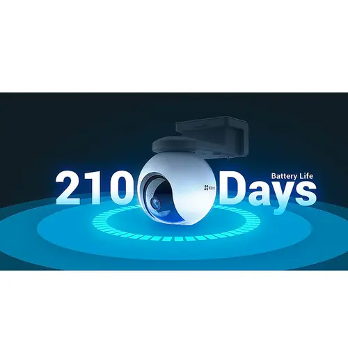 Câmera De Segurança Ezviz CB8 2K Wi-Fi 360º Com Kit Painel Solar - CS-CB8/SP-R105