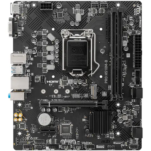 Placa Mãe MSI para Intel PRO H510M-B 2xDDR4 mATX LGA 1200 - 911-7E05-006