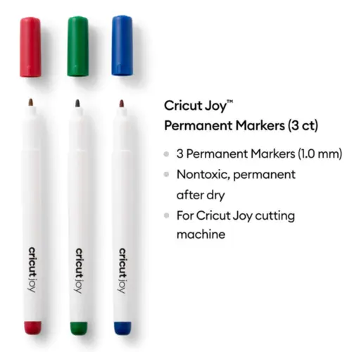Canetas Permanentes Cricut Joy 1.0 mm- (3 cores) Vermelho, Verde e Azul - 2008803