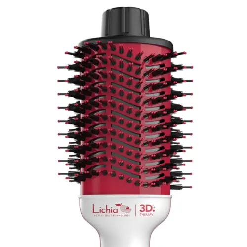 Escova Secadora Ga.ma Italy Lichia 1300W 3D Bivolt Branco/Vermelho - GAM-HDCBR0000000503