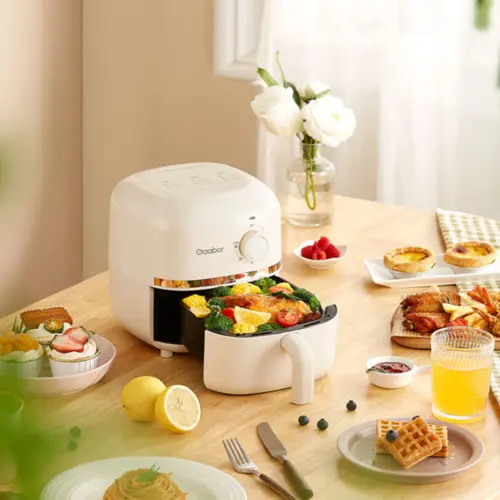 Fritadeira Elétrica Air Fryer Gaabor Pocket Sem Óleo 1,4L 900W 220V Branca - AF20M-YE01A