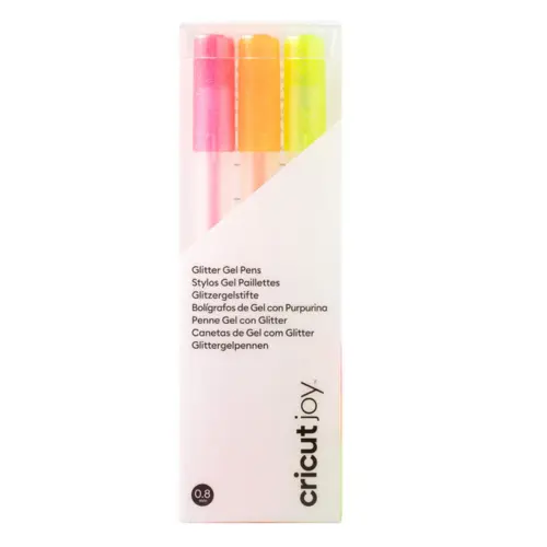 Canetas Gel com Glitter Cricut Joy 0.8 mm, Neon (3 unidades)-2009963