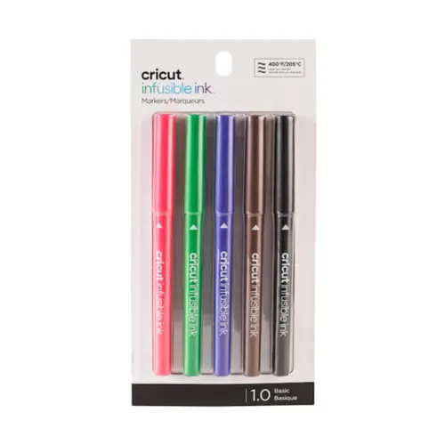 Canetas Cricut Infusible Ink (1.0 mm), Cores Básicas (5 unidades)- 2006256