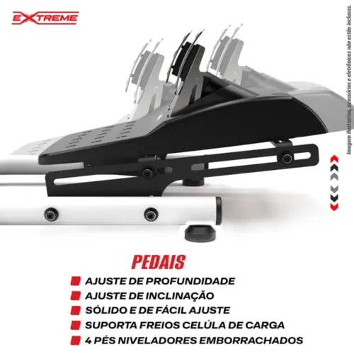 Suporte Para Volantes Ajustável SPRO V3 Rebatível Com Trava Branco Padrão - 2010201020005