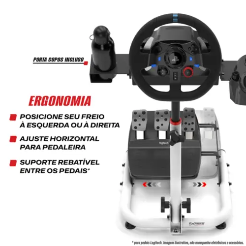Suporte Para Volantes Ajustável SPRO V3 Rebatível Com Trava Branco Padrão - 2010201020005