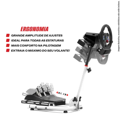 Suporte Para Volantes Ajustável SPRO V3 Rebatível Com Trava Branco Padrão - 2010201020005