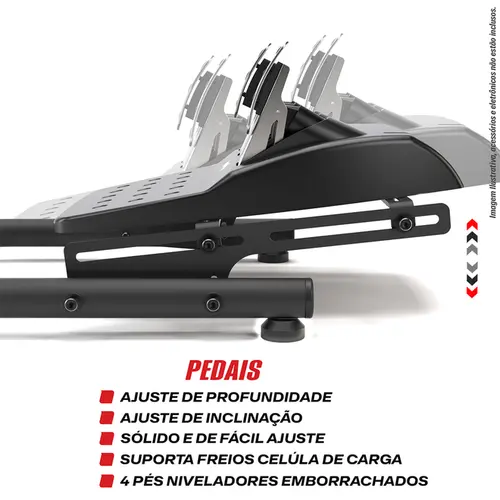 Suporte Para Volantes Ajustável SPRO V3 Rebatível Com Trava Preto Padrão - 2010201020007