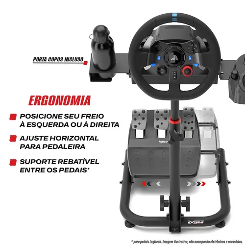Suporte Para Volantes Ajustável SPRO V3 Rebatível Com Trava Preto Padrão - 2010201020007