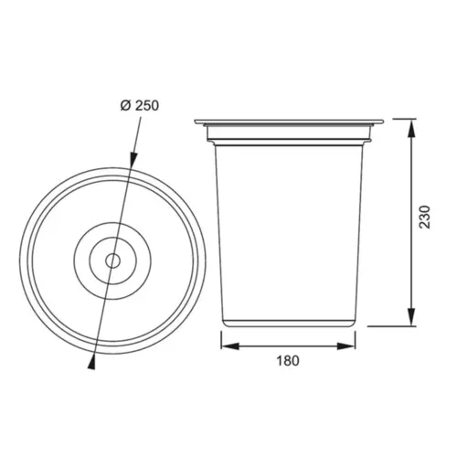 Lixeira De Sobrepor Redonda Franke Inox Escovado 5L - 16168