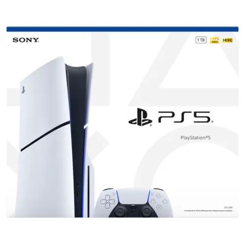 Console PlayStation 5 Slim Disk Edition + Controle Sem Fio Dualsense Branco - CFI 2114A
