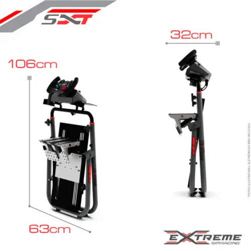 Suporte para Volante Ajustável SXT V2 Rebatível Cinza - 2010201030006