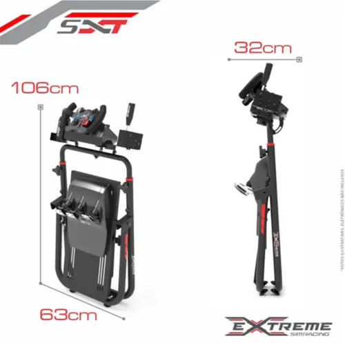 Suporte para Volante Ajustável SXT V2 Rebatível Preto - 2010201030007