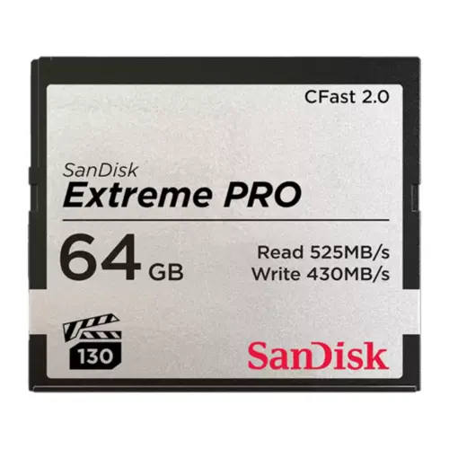 Cartão de Memória Sandisk 64GB Extreme PRO Cfast 2.0 - SDCFSP-064G-G46D