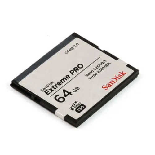 Cartão de Memória Sandisk 64GB Extreme PRO Cfast 2.0 - SDCFSP-064G-G46D