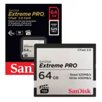 Cartão de Memória Sandisk 64GB Extreme PRO Cfast 2.0 - SDCFSP-064G-G46D